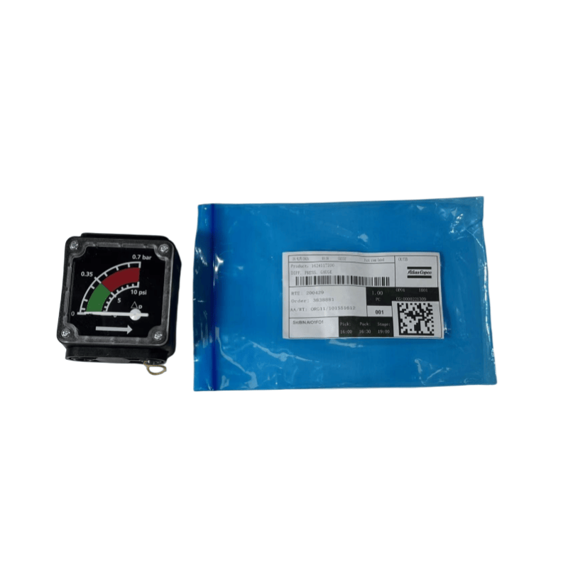 1624117200 ATLAS COPCO ORIGINAL DIFF。オイル注入ねじ圧縮器の圧力計