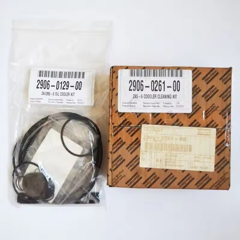 ZA ZR5-6のATLAS COPCOオイルクーラーキットオイルフリーエアコンプレッサーモデル2906012900＆2906026100