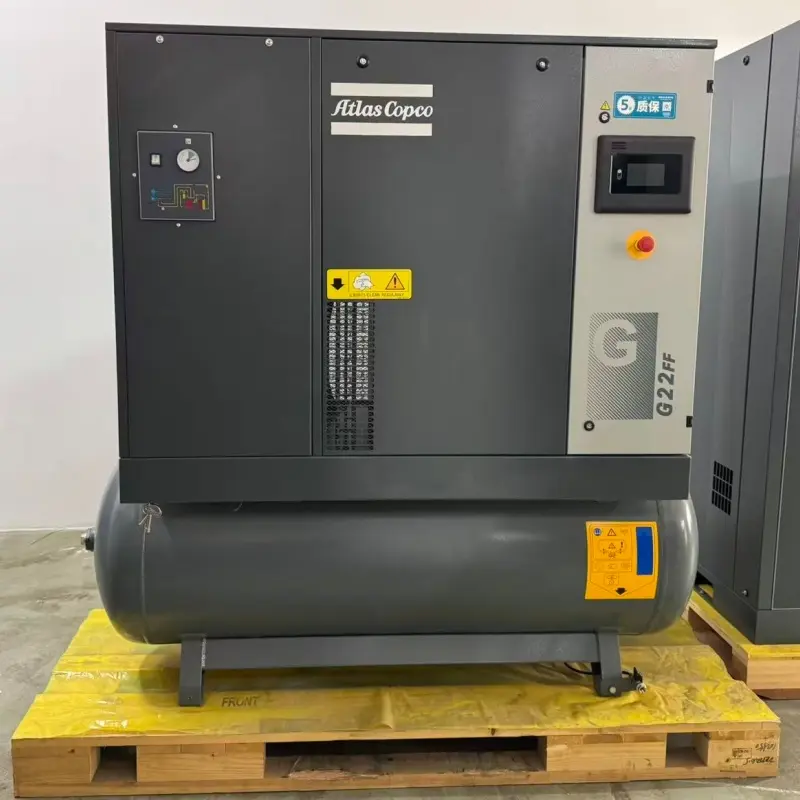 アトラスコプコ G22FF 22kW 30HP 産業製造用オイルインジェクションロータリースクリューエアコンプレッサー