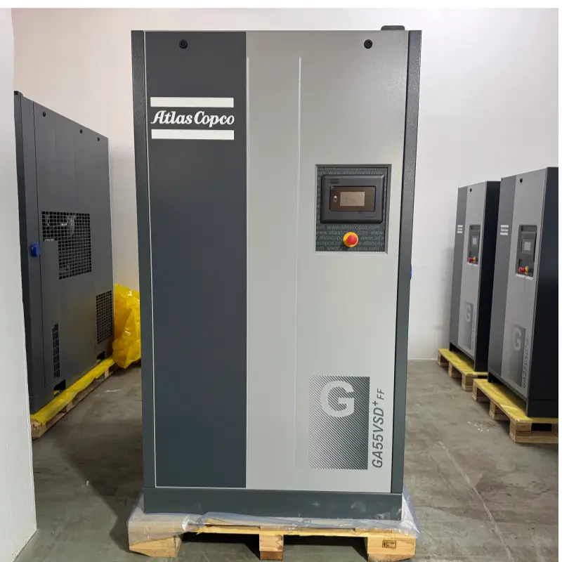アトラスコプコ GA55VSD + FF 55kW 75HP オイル注入スクリューエアコンプレッサー産業用オリジナル